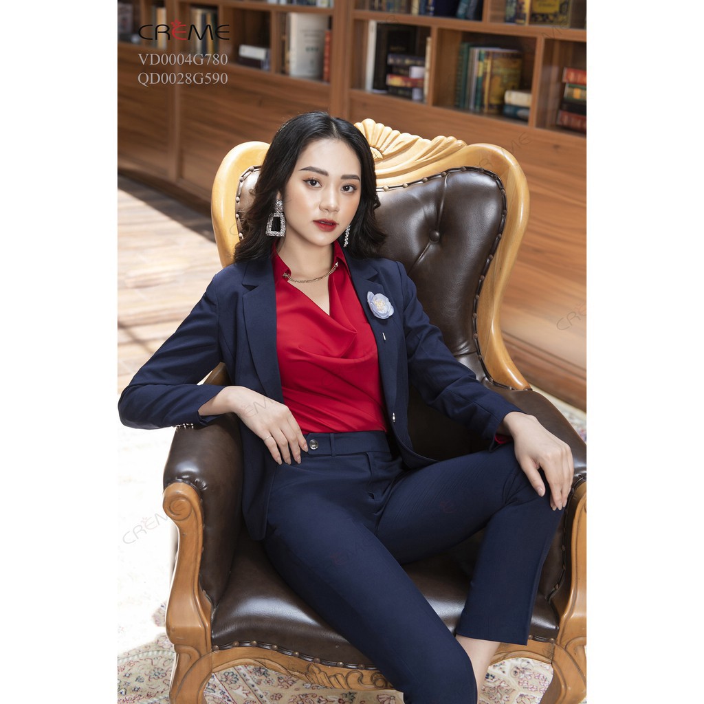 Áo vest nữ công sở dài tay 1 lớp Creme VD0004 | CREME | BigBuy360 - bigbuy360.vn