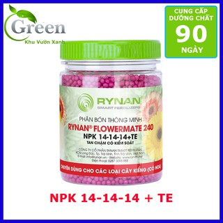 Phân bón thông minh tan chậm rynan flowermate 240 chuyên cây kiểng có hoa - hũ 150gam