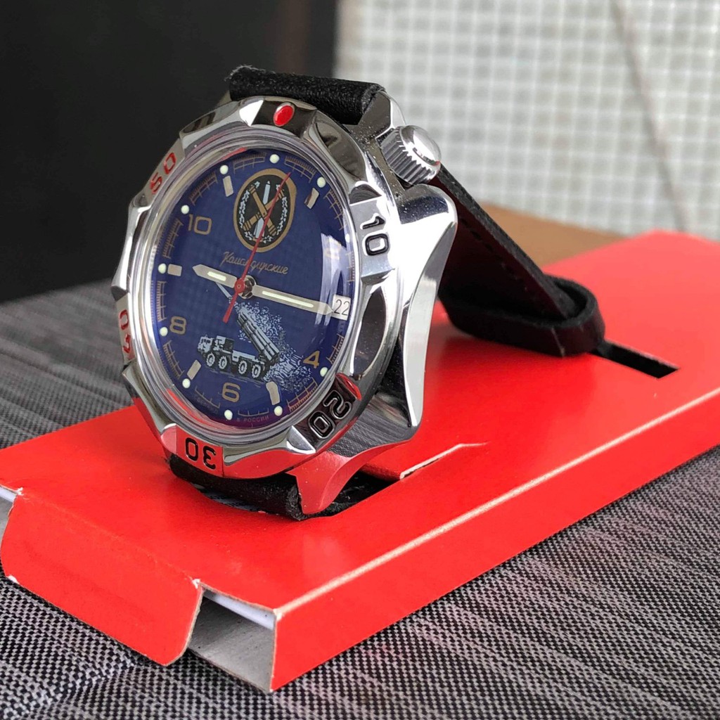 Đồng hồ nam Vostok máy cơ lên giây, size mặt 40, size dây 18. chống nước 3atm, BH 1 năm Đồng hồ Nga Vostok Komandirskie