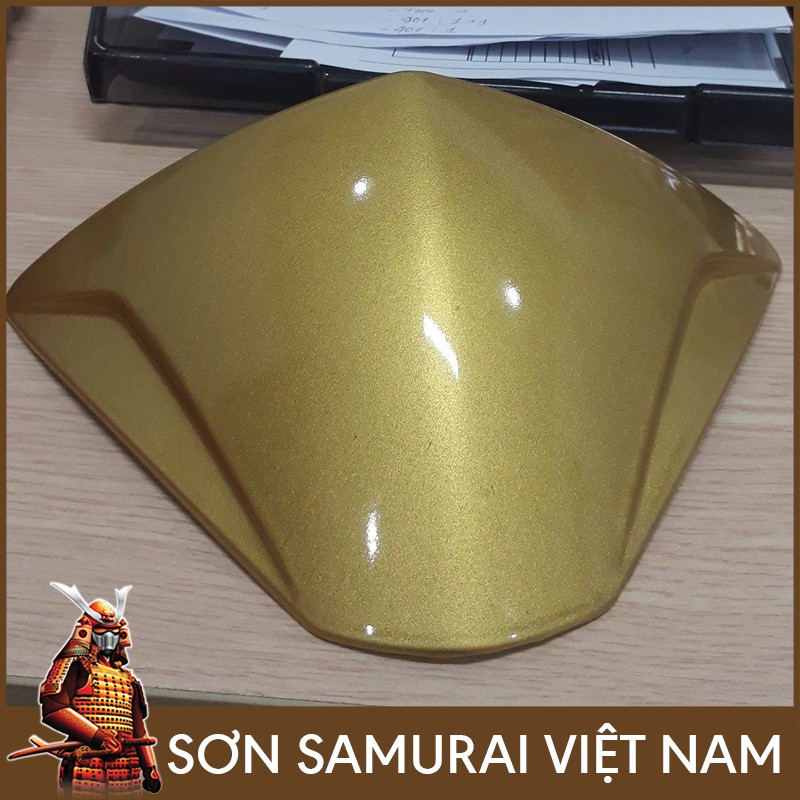 Màu Vàng Ánh Kim Sơn Samurai - Combo Màu Vàng 1123 Sơn Xịt Samurai