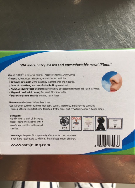 Khẩu trang Nosk, tiện lợi. Xuất xứ Hàn Quốc. Thích hợp cho người làm trong môi trường nhiều khói bụi độc hại | BigBuy360 - bigbuy360.vn