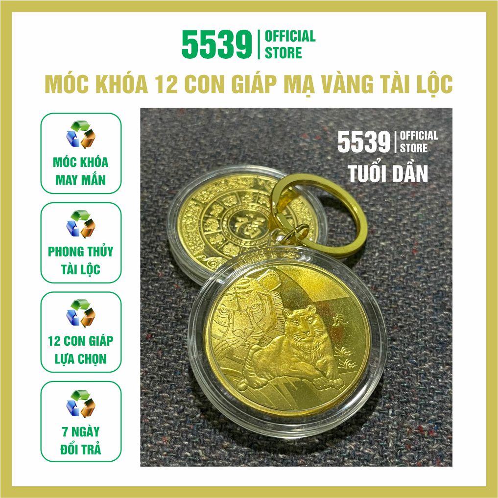 Móc khóa đồng xu 12 con giáp phong thủy tài lộc mang đến may mắn thành công cho gia đình bạn - Shop 5539