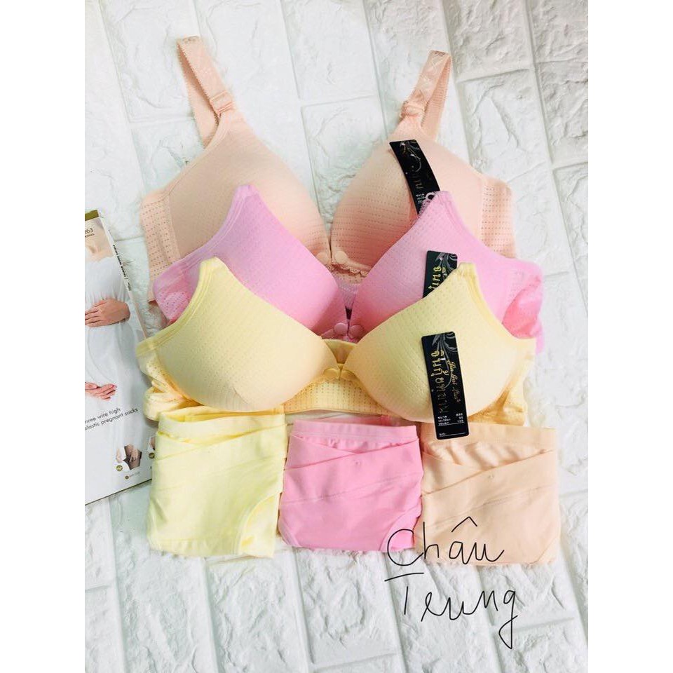 Bộ đồ lót bầu sau sinh cúc mở