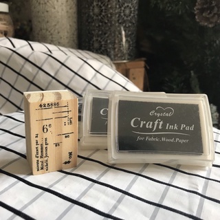 Hộp mực đóng dấu - màu đen - craft ink pad