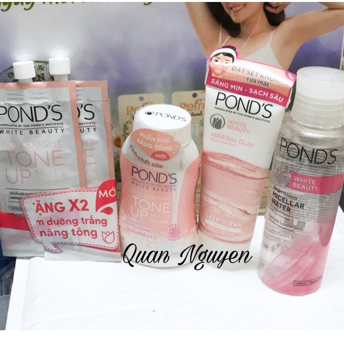 [ Hàng Mẫu Chính hãng ] Combo Dưỡng Trắng Nâng Tông Pond’s White Beauty