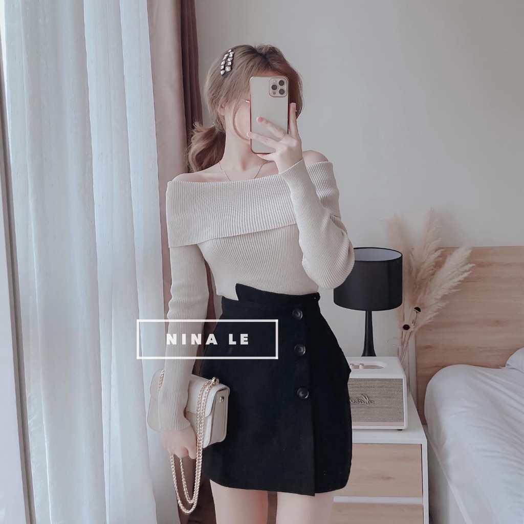 Áo len trễ vai hàng Quảng Châu loại 1
