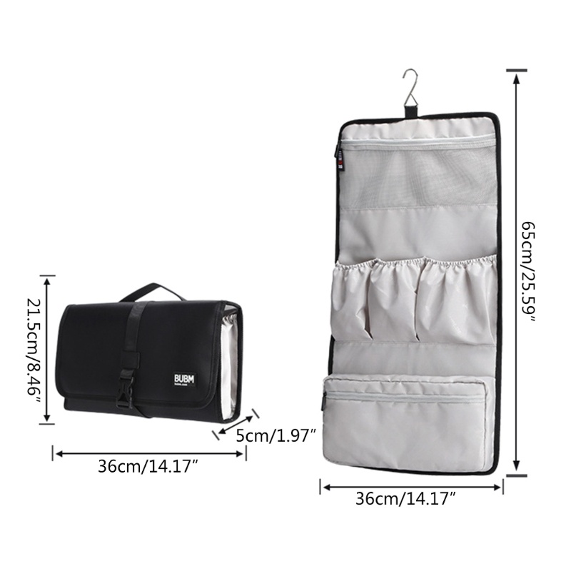 Youyo Túi Cuộn Đựng Dụng Cụ Uốn Tóc Trang Điểm Nhiều Ngăn Dùng Khi Đi Du Lịch