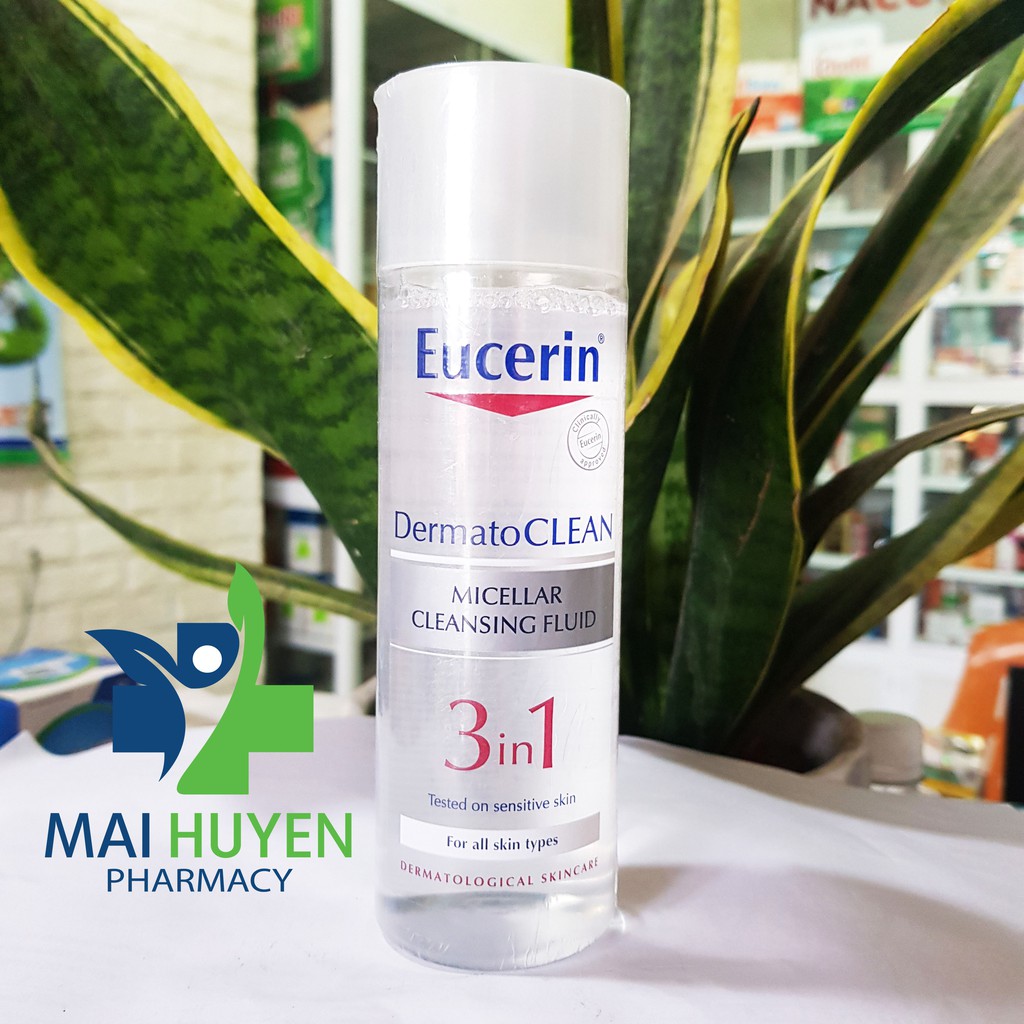 CHÍNH HÃNG - Nước tẩy trang 3 trong 1 Eucerin DermatoClean Micellar Cleansing Fluid