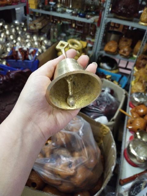 Chuông lắc có cán cỡ trung, chuông tay, chuông lắc bằng đồng