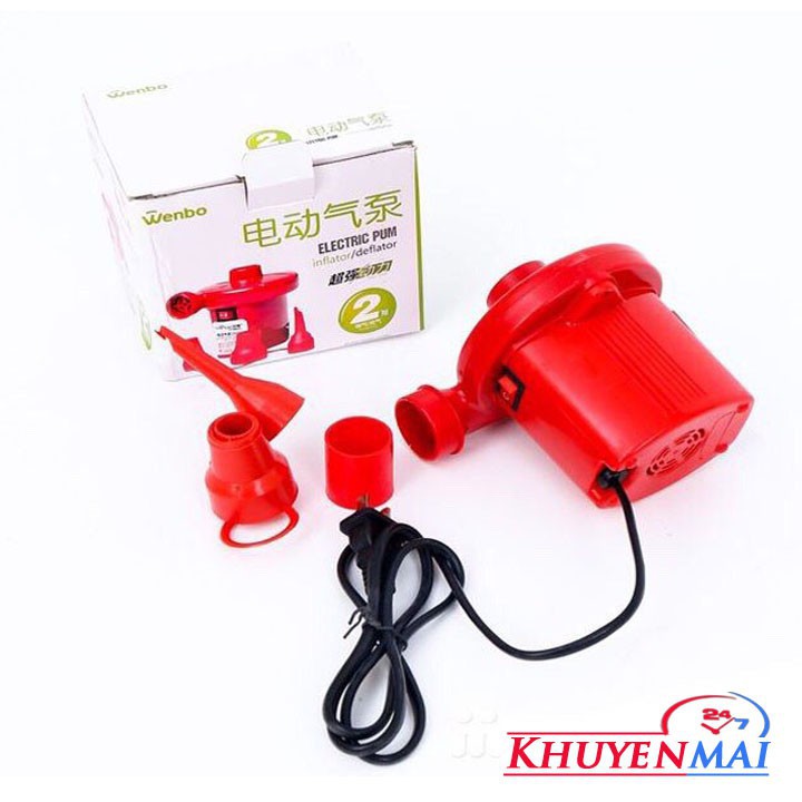 Bơm hút điện 2 chiều (đỏ) - hút chân không mini