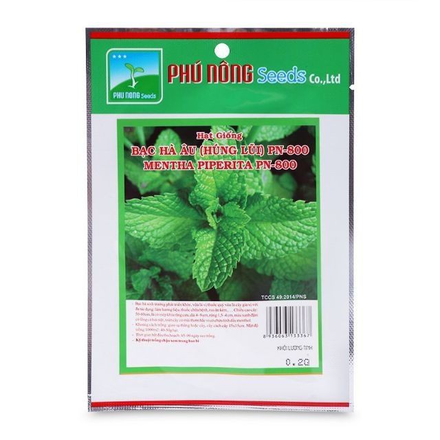 Hạt Giống Bạc Hà Âu  Phú Nông - Giống Rất Thơm