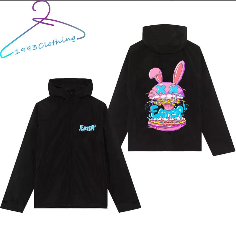 ÁO KHOÁC DÙ CÓ NÓN FORM RỘNG IN HÌNH EATER,FREESHIP,LOCAL BRANDHÀNG VNXK 2 LỚP CHÓNG NẮNG,1993CLOTHING