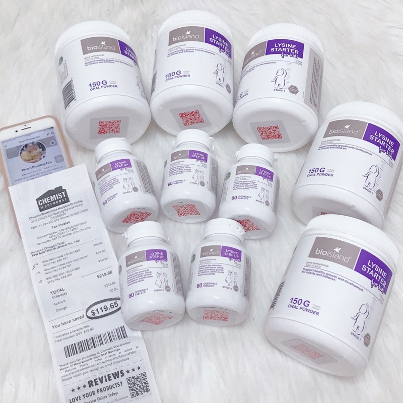 VIÊN UỐNG TĂNG CHIỀU CAO LYSINE BIO ISLAND CHO BÉ TRÊN 6 TUỔI - 24 TUỔI