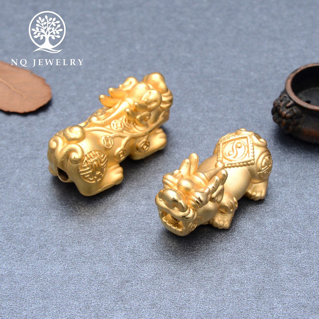 Charm bạc tỳ hưu mạ vàng - NQ Jewelry