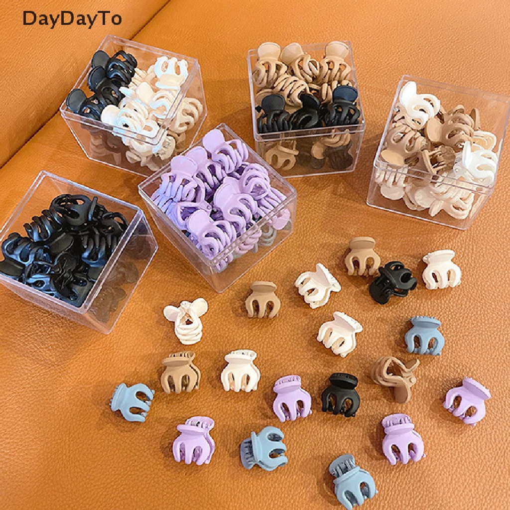 Set 10 Kẹp Tóc Mini Bằng Nhựa Nhám Chống Chảy Xệ Dễ Thương