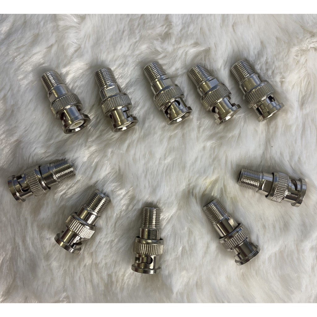 Bộ Jack BNC + F5 (Loại 1) Lõi Kẹp Bằng Đồng Chống Nhiễu, Chịu Nhiệt Cực Tốt