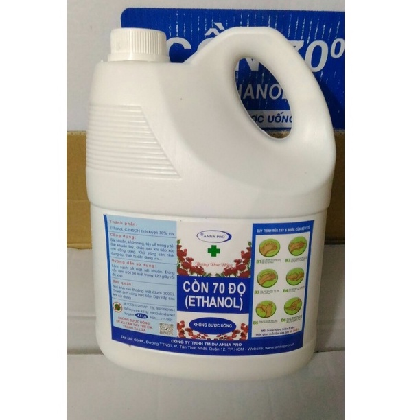 can Cồn y tế 70 độ / ANA PRO 4,5 lít/ rửa tay Sát khuẩn | BigBuy360 - bigbuy360.vn