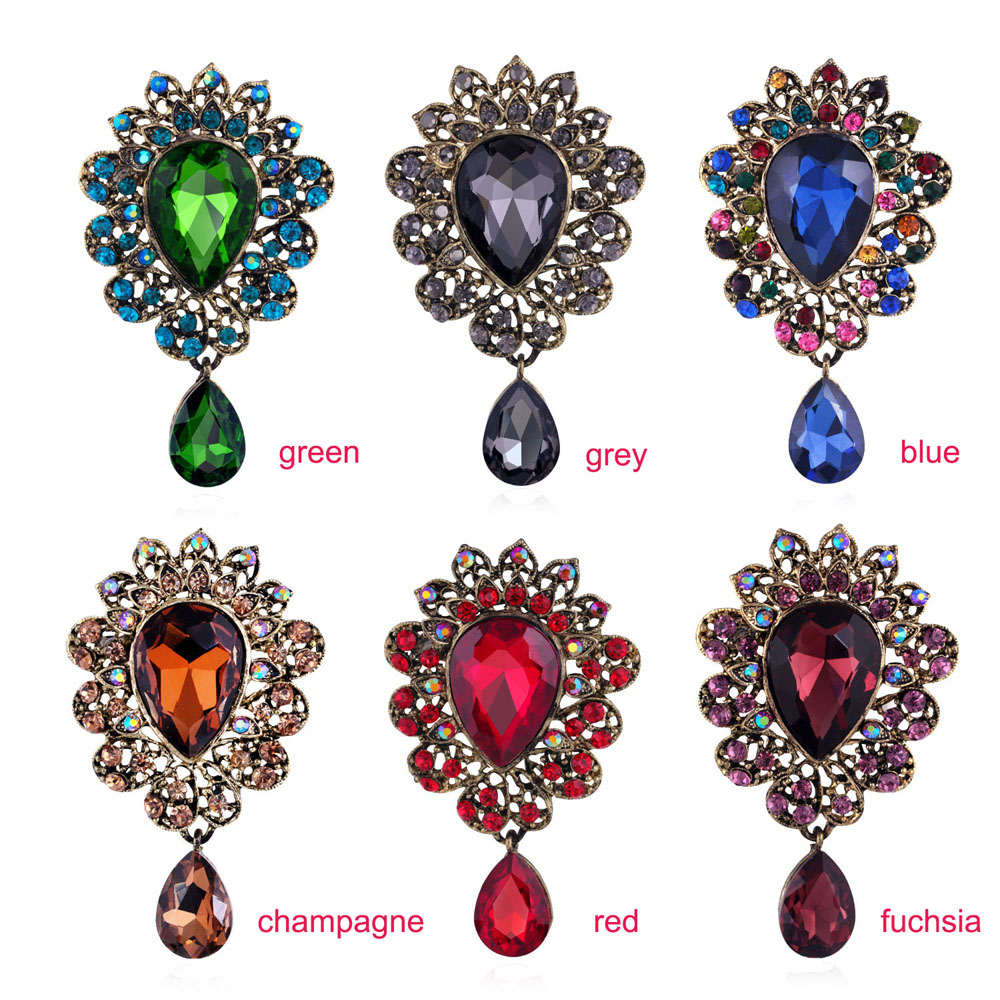 Ghim Cài Áo Hình Lá Đính Kim Cương Giả Nhiều Màu Thời Trang Cho Nữ