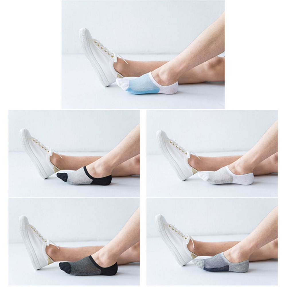 Đôi Tất Thuyền Cotton Ngắn Co Giãn Chống Trượt Cho Nam
