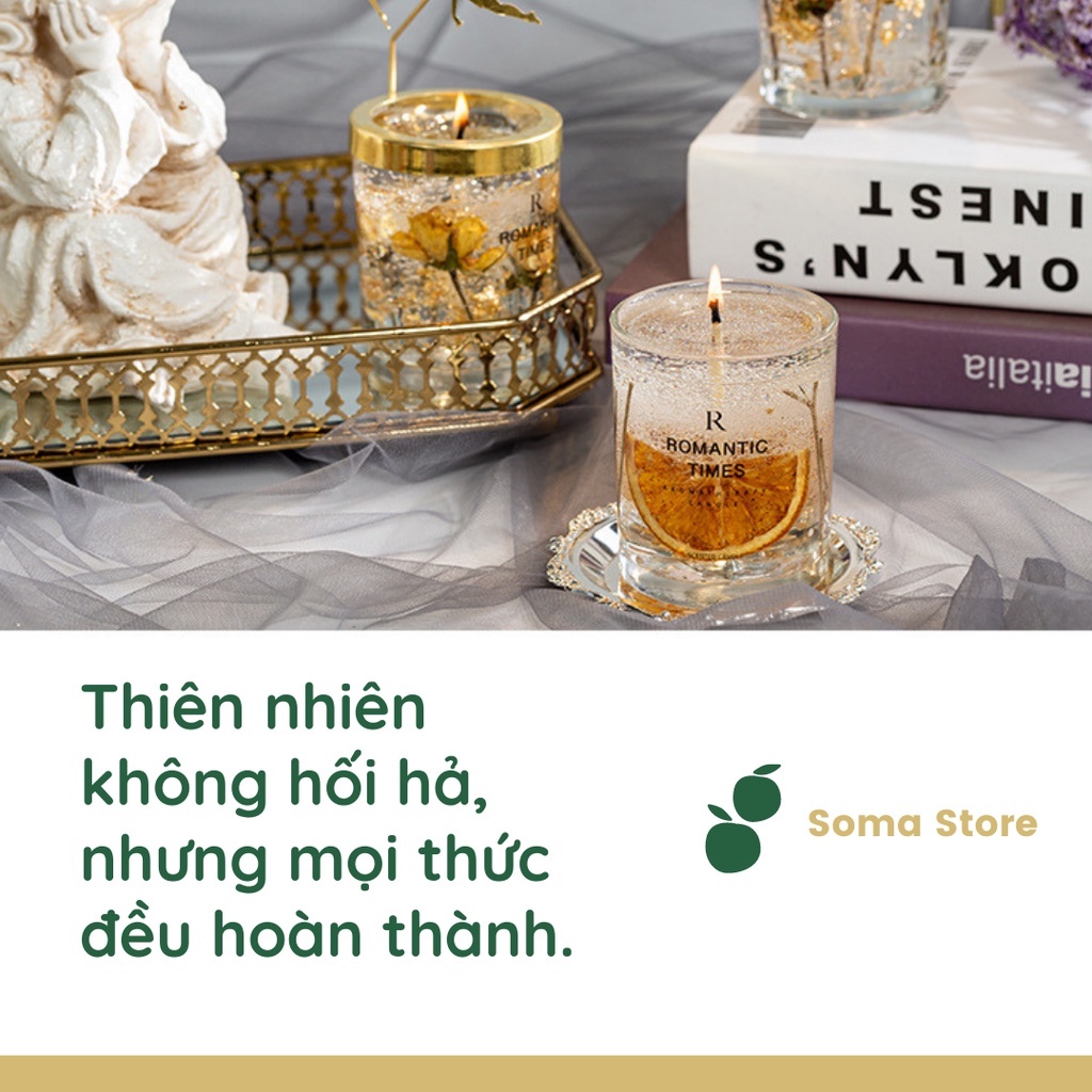 Nến Thơm Thiên Nhiên Candle Cup Sáp Thơm Tinh Dầu Thơm Phòng Không Khói Romantic Times NEN17