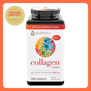Viên Uống Collagen Youtheory Mỹ lọ 390 viên- Anh Thư