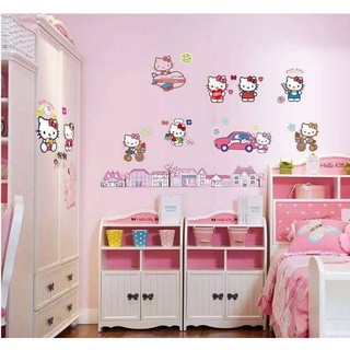 Decal dán tường kitty vui vẻ