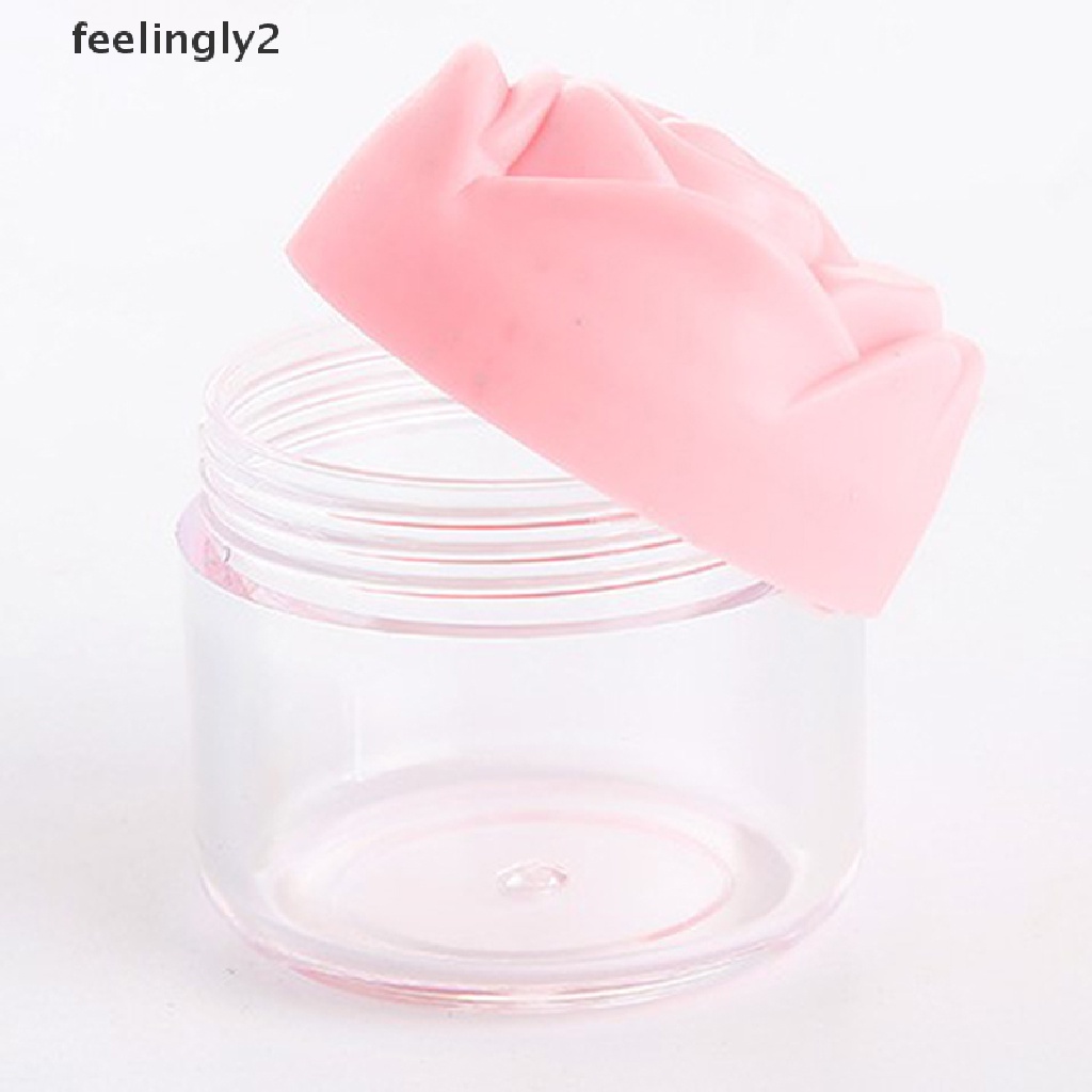 Bộ 12 Hộp Nhựa Đựng Kem Trang Điểm Có Nắp Vặn Hình Hoa Hồng