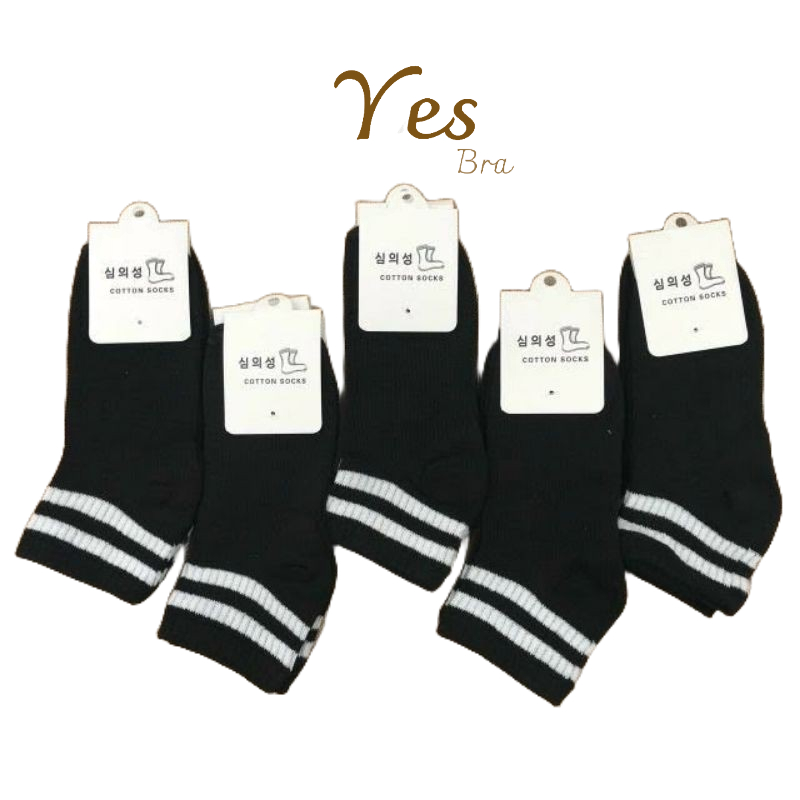Tất UNISEX cổ sọc ngắn