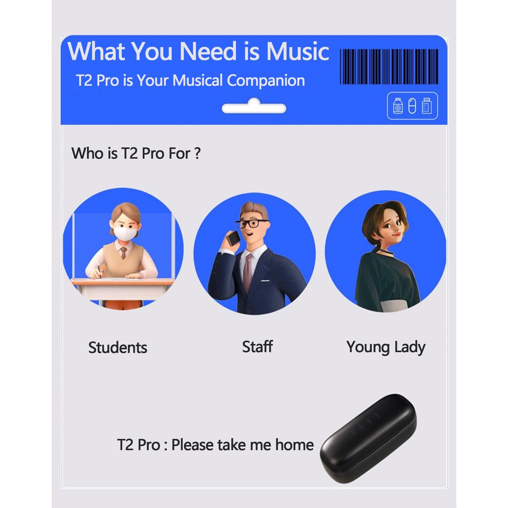 Tai nghe TWS Fiil T2 Pro Bluetooth 5.2 chính hãng nguyên seal