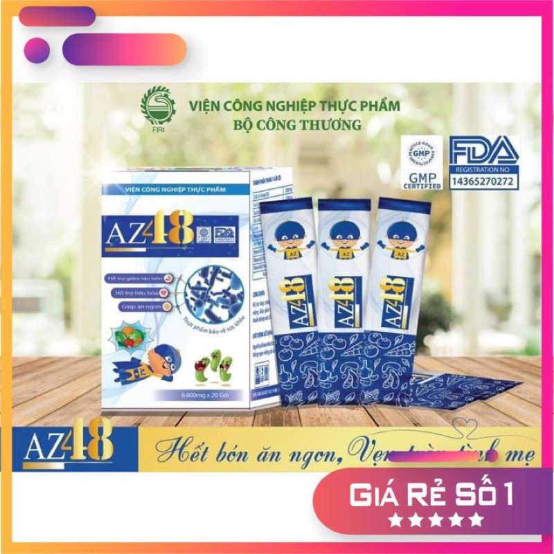Men AZ48 hộp 20 gói cải thiện táo bón sau 48h- bé ăn ngon