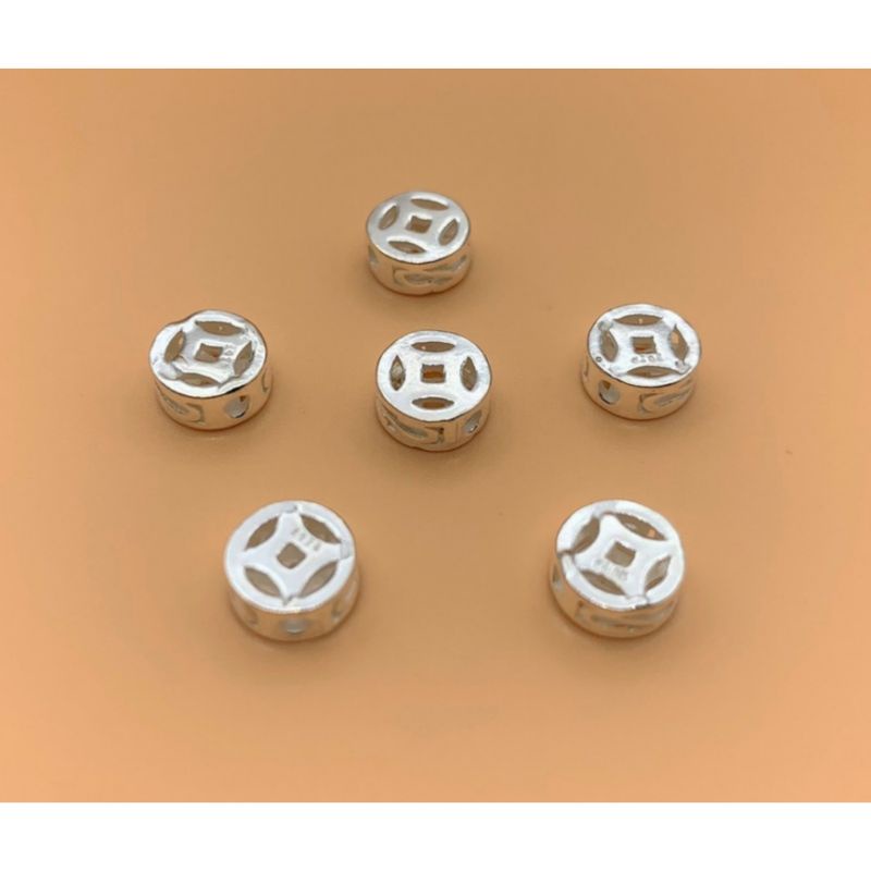 Charm mặt kim tiên 6li bạc 925 vĩnh viễn bảo hành