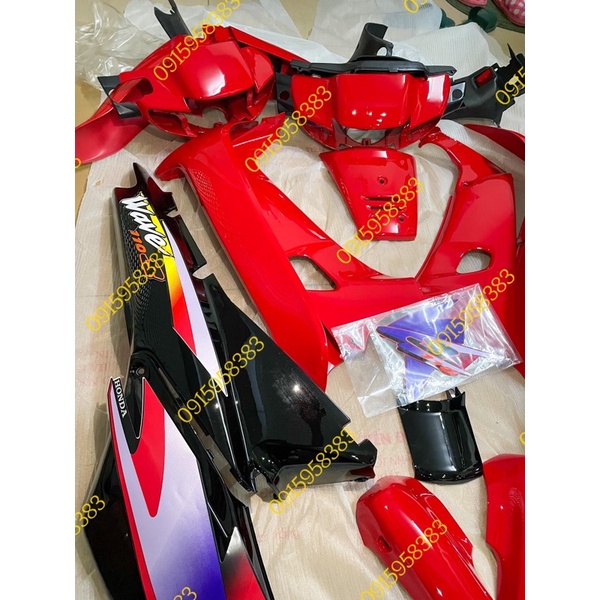 Dàn áo wave thái đỏ đen - wave 110 đỏ đen