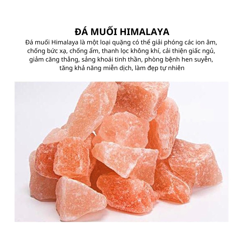 Đèn đá muối Himalaya làm sạch không khí hỗ trợ sức khỏe, Đèn đá muối Himalaya xông tinh dầu - Life Smart