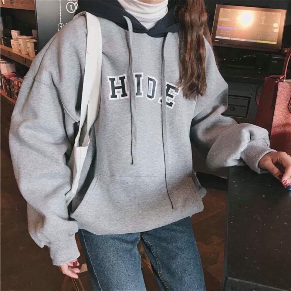 Áo Hoodies nam nữ HIDE HIDE nỉ ngoại không xù lông form 70kg C009