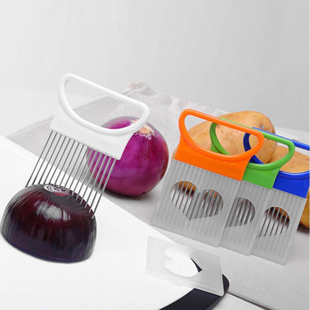 ZAIJIE24 Giá Đỡ Hỗ Trợ Cắt Hành Tây Bằng Thép Không Gỉ