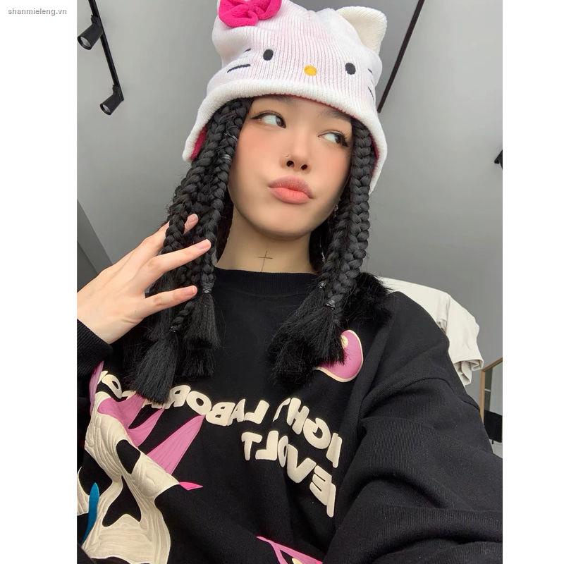 Áo nỉ tay dài in hình đầu lâu cá tính cho nam nữ