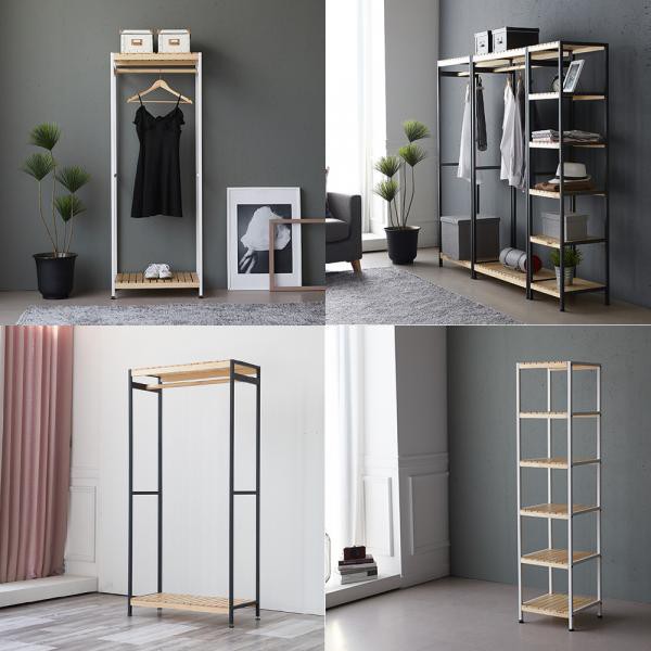 COMBO TỦ TREO QUẦN ÁO HÀN QUỐC GỖ KHUNG SẮT - COMBO IRON -  NỘI THẤT CĂN HỘ | BigBuy360 - bigbuy360.vn