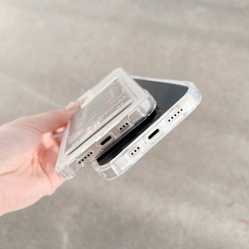 Ốp Điện Thoại Họa Tiết Trái Tim Thời Trang Chống Sốc Kèm Ngăn Đựng Thẻ Cho iPhone 14 / 13 / 12 / 11 / X / 8 / 7P