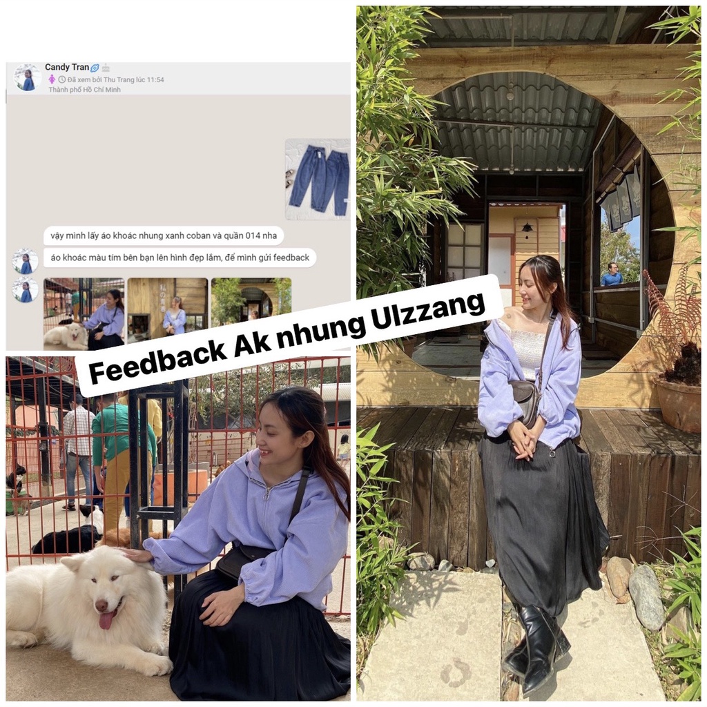 Áo Khoác Nhung Tăm ULZZANG 2 Lớp | Chống nắng tốt | Kèm Hình Thật | GINNY.VN