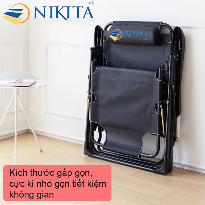 Ghế xếp gấp thư giãn đa năng NIKITA - NKT 2036,vừa làm ghế, vừa làm giường, bảo hành 1 năm, ghế bố, ghế lười