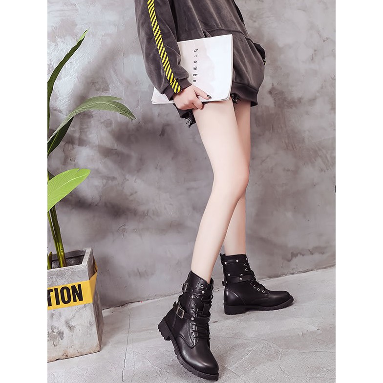 COMBAT BOOTS THẮT DÂY VÀ KHÓA GÀI SIÊU CHẤT