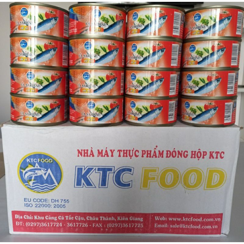 Cá mòi sốt cà xuất khẩu KTC 185g - lon dẹt loại mới | BigBuy360 - bigbuy360.vn