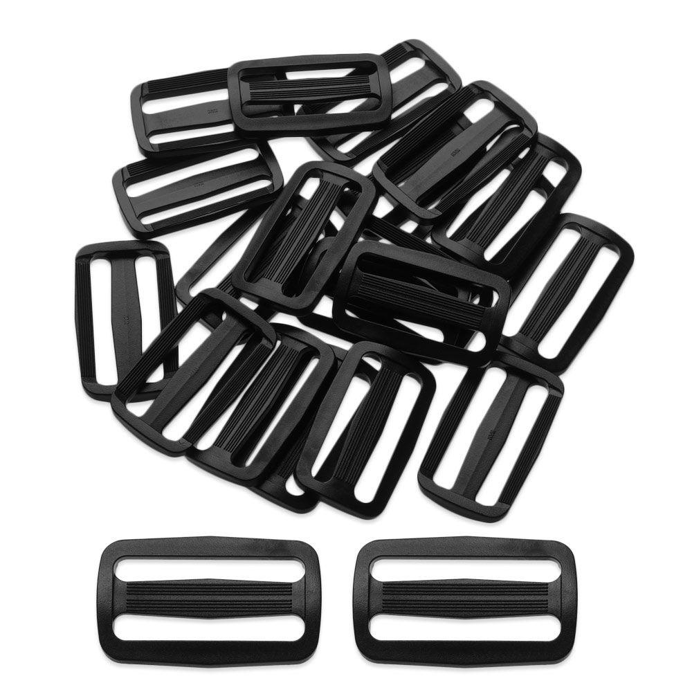 Set 20 Khóa Trượt Bằng Nhựa Màu Đen Có Thể Điều Chỉnh Cho Hoạt Động Ngoài Trời