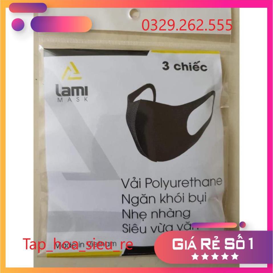 (Rẻ Vô địch) Gói 3 Khẩu trang Lami Mask khẩu trang Sina hàng Việt Nam