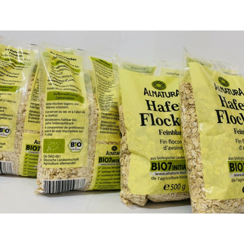 Yến mạch Đức hữu cơ Alnatura Hafer Flocken Bio7, 500gr