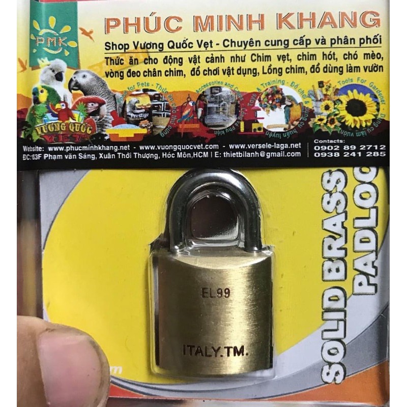 Xích chân và ổ khoá chuyên dụng cho vẹt Macaw và cockatoo