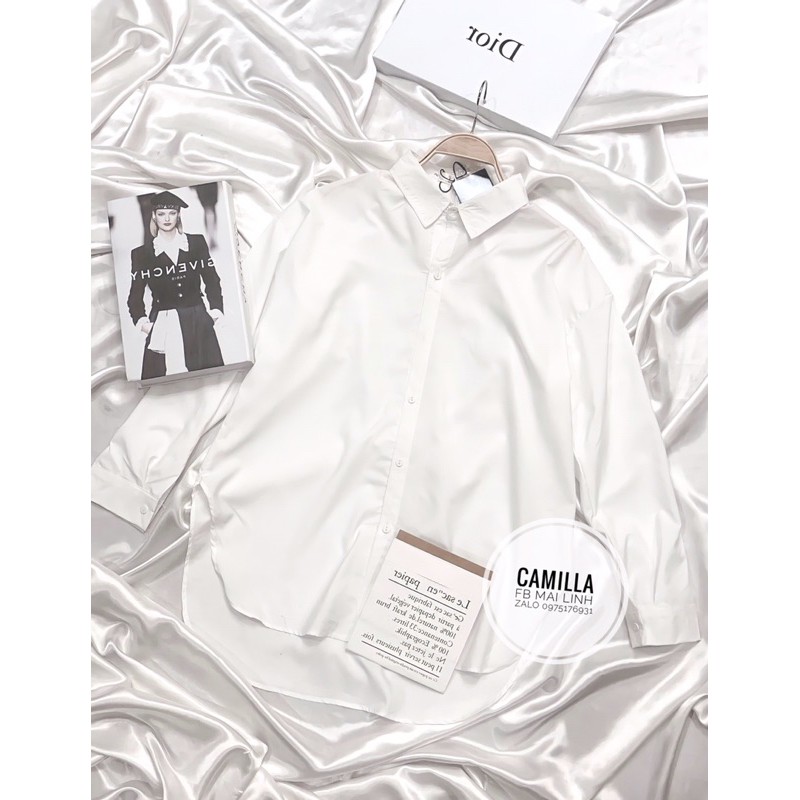 [Mã WASTUP giảm 10% tối đa 30K đơn 99K] ✨DÁNG GIẤU QUẦN✨ Sơ mi trắng dáng dài giấu quần vạt bầu chất kate lụa | BigBuy360 - bigbuy360.vn