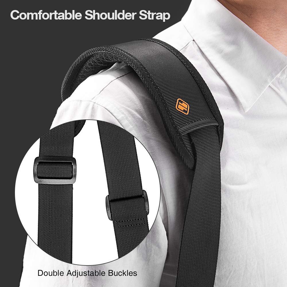 Cặp Xách TomToc (USA) A49-E01Travel Briefcase Ultrabook 15" - Black- Chất Liệu:Vải Polyester trượt nước | BigBuy360 - bigbuy360.vn