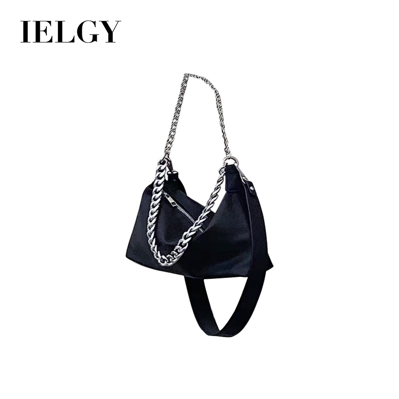 Túi đeo vai IELGY chất liệu da mềm dày dặn phối dây xích thời trang dành cho nữ