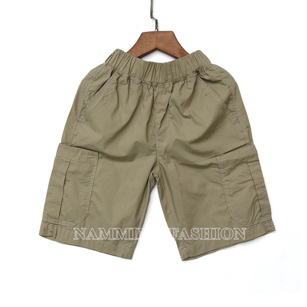 Quần Short Bé Trai Túi Hộp Đơn Giản Vải Co Giãn Nhẹ Từ 22-38 ký